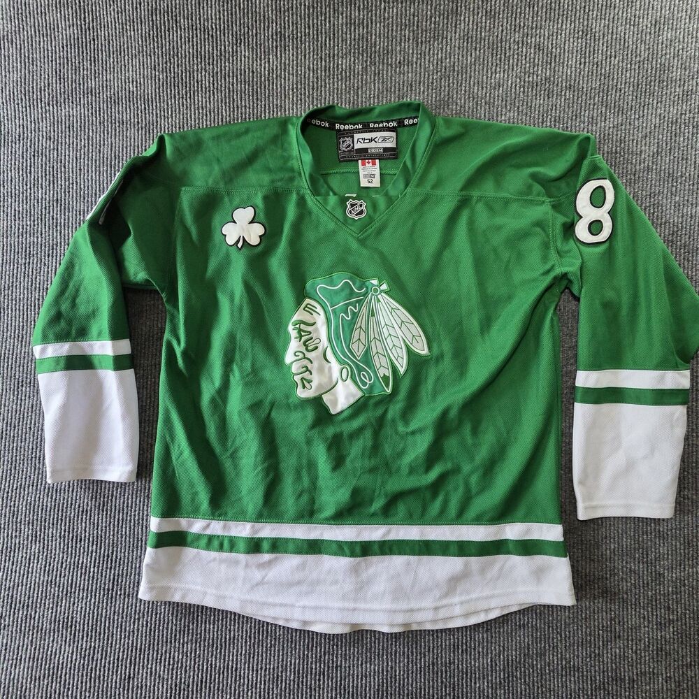 Reebok Chicago Blackhawks St Patricks Day Jersey Patrick Kane 88 Green Mens 52